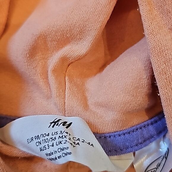 Girl Minnie and Daisy's sleeveless Hooded sweater size 3/4T H&M - Picture 5 of 8
